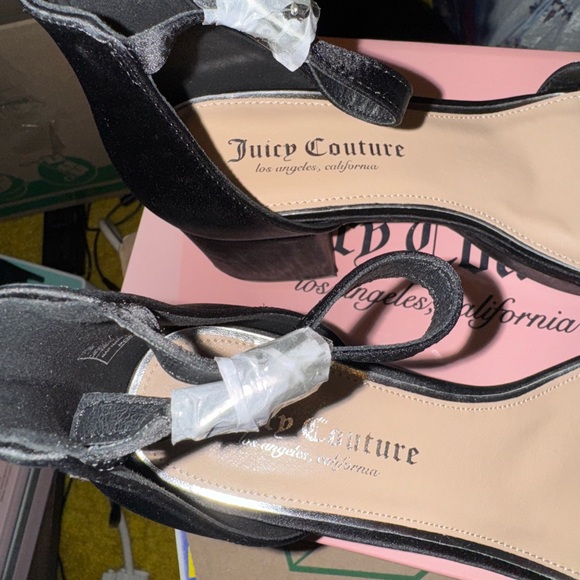 Juicy Couture Black Sparkling Heels - Picture 3 of 6